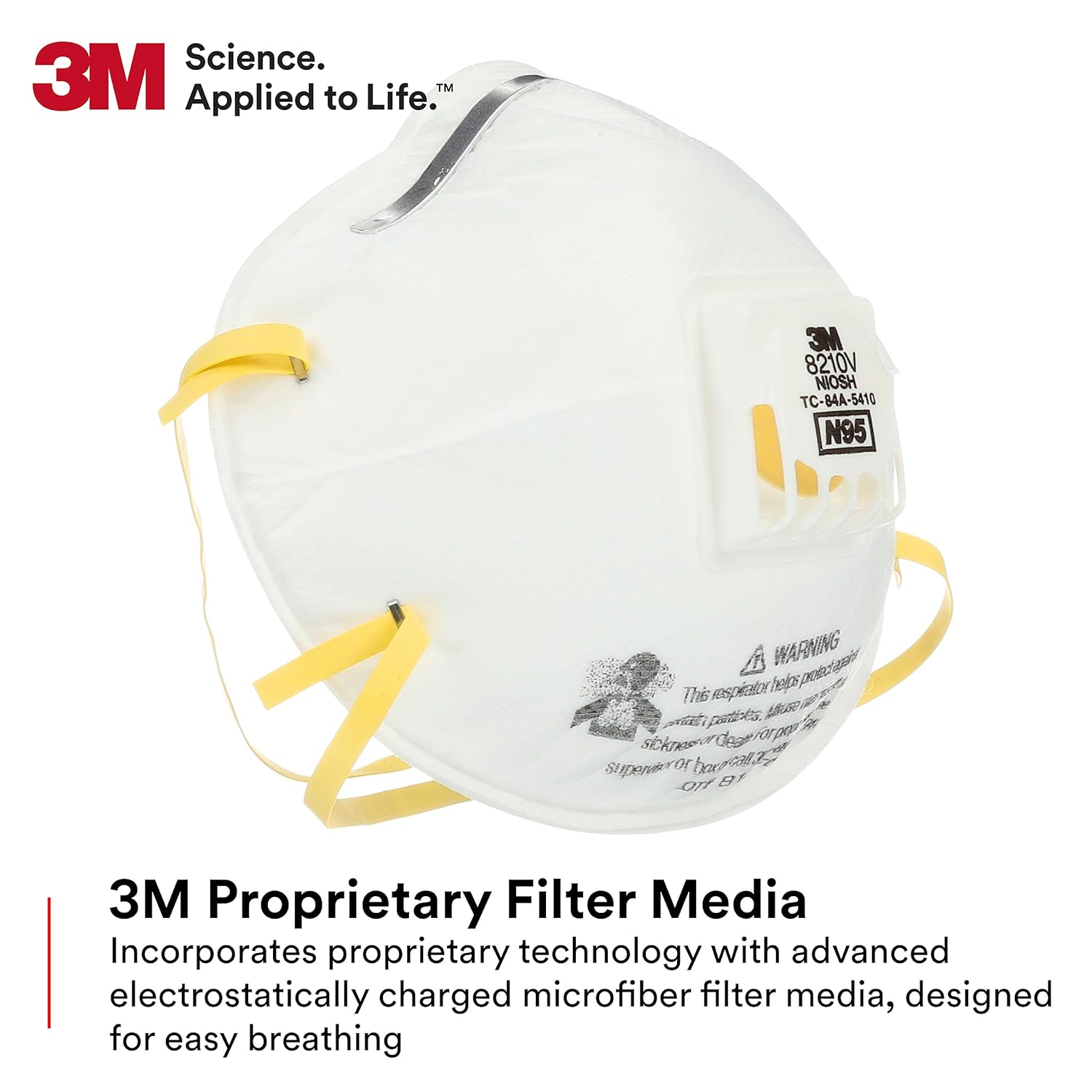3M™ Particulate Respirator 8210V, N95 80 EA/Case