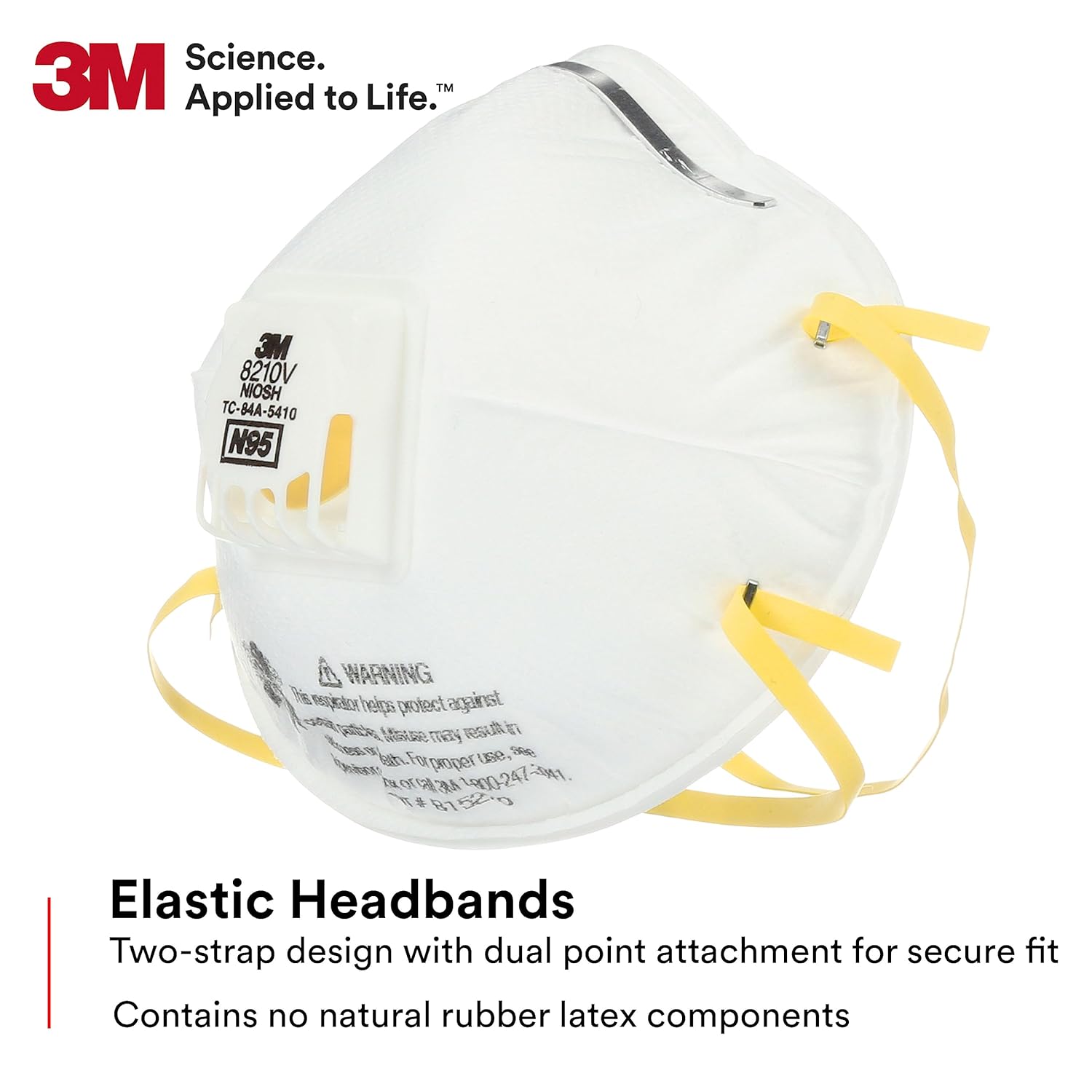 3M™ Particulate Respirator 8210V, N95 80 EA/Case