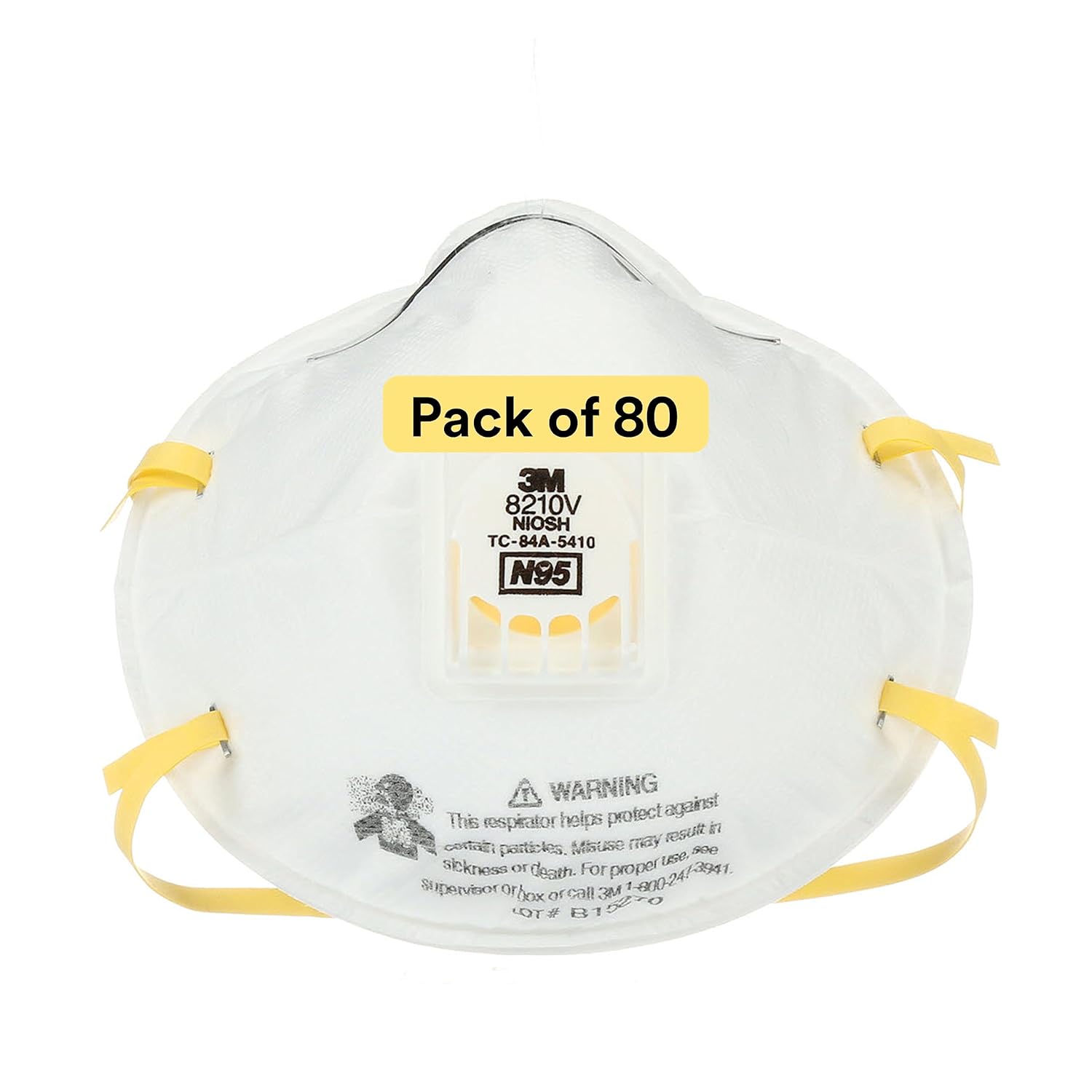 3M™ Particulate Respirator 8210V, N95 80 EA/Case