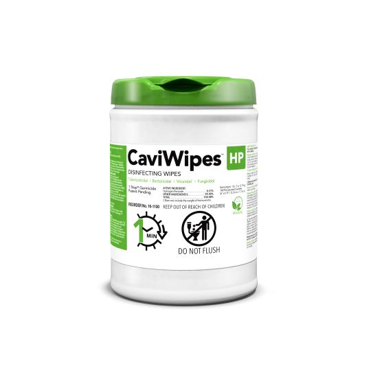 CaviWipes HP (6" x 6.75") 160 towelettes per canister SKU 16-1100, 20 Canisters (Unit Price Only $8 per Canister)