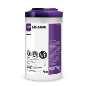 P86984- Super Sani-Cloth® Germicidal Disposable Wipes - X-Large Canister (16 Canisters)