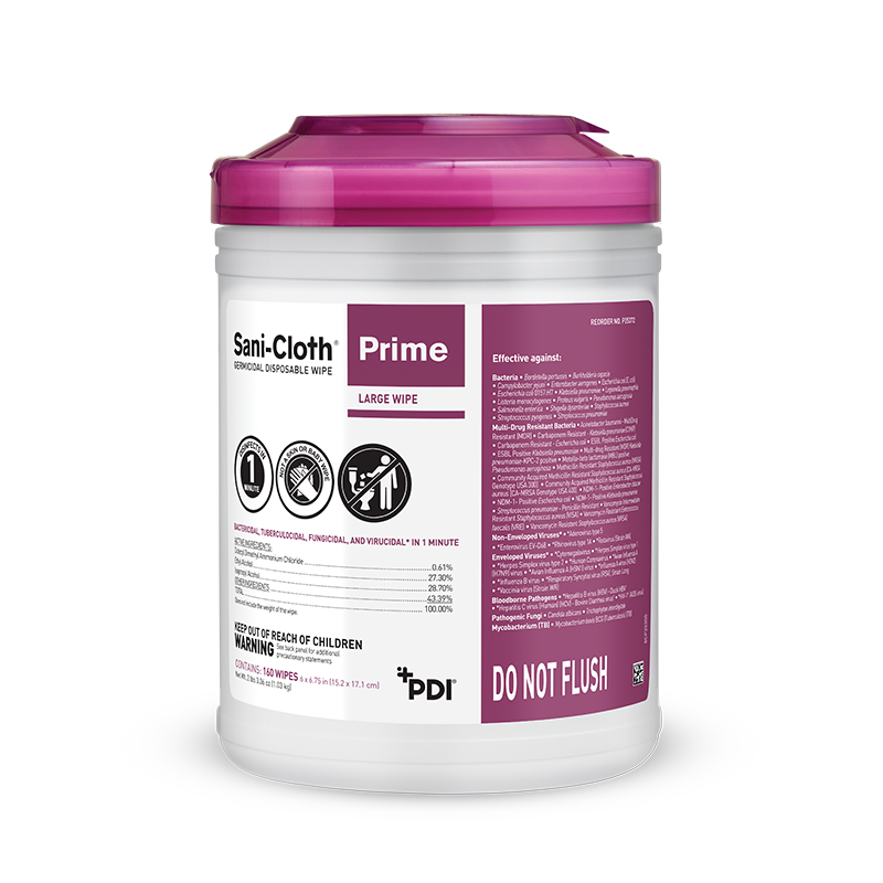 P25372 - Sani-Cloth® Prime Germicidal Disposable Wipe -Large Canister (20 Canisters)