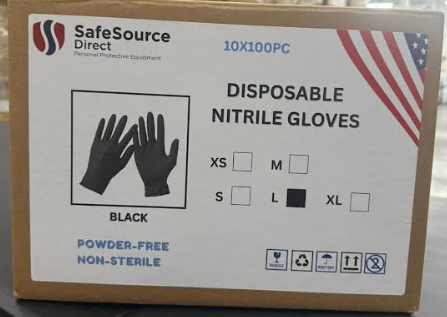 Ameri-Force™ Small Black Nitrile Gloves | 6-Mil Heavyweight | Powder-Free, Food-Grade | 1,000 Gloves per Case