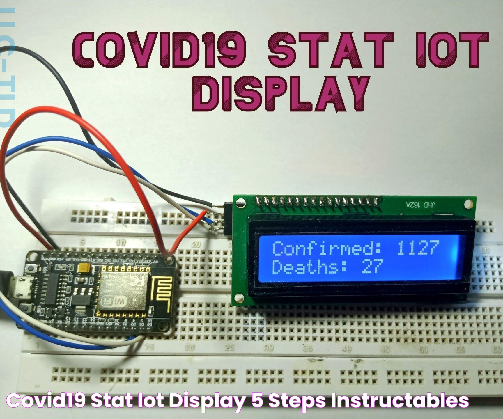 Covid19 Stat IoT Display 5 Steps Instructables