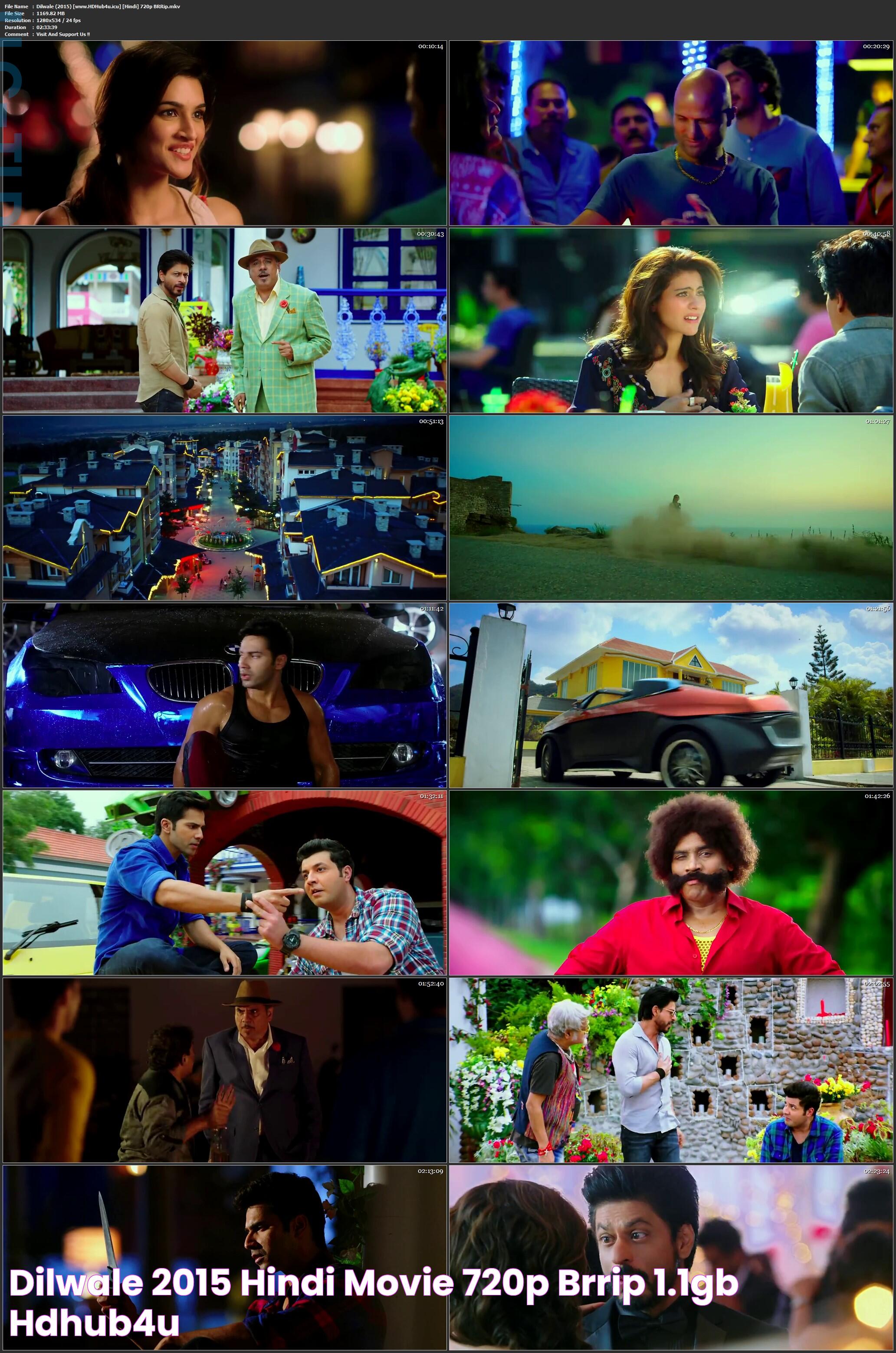 Dilwale 2015 Hindi Movie 720p BRRip 1.1GB HDHub4u