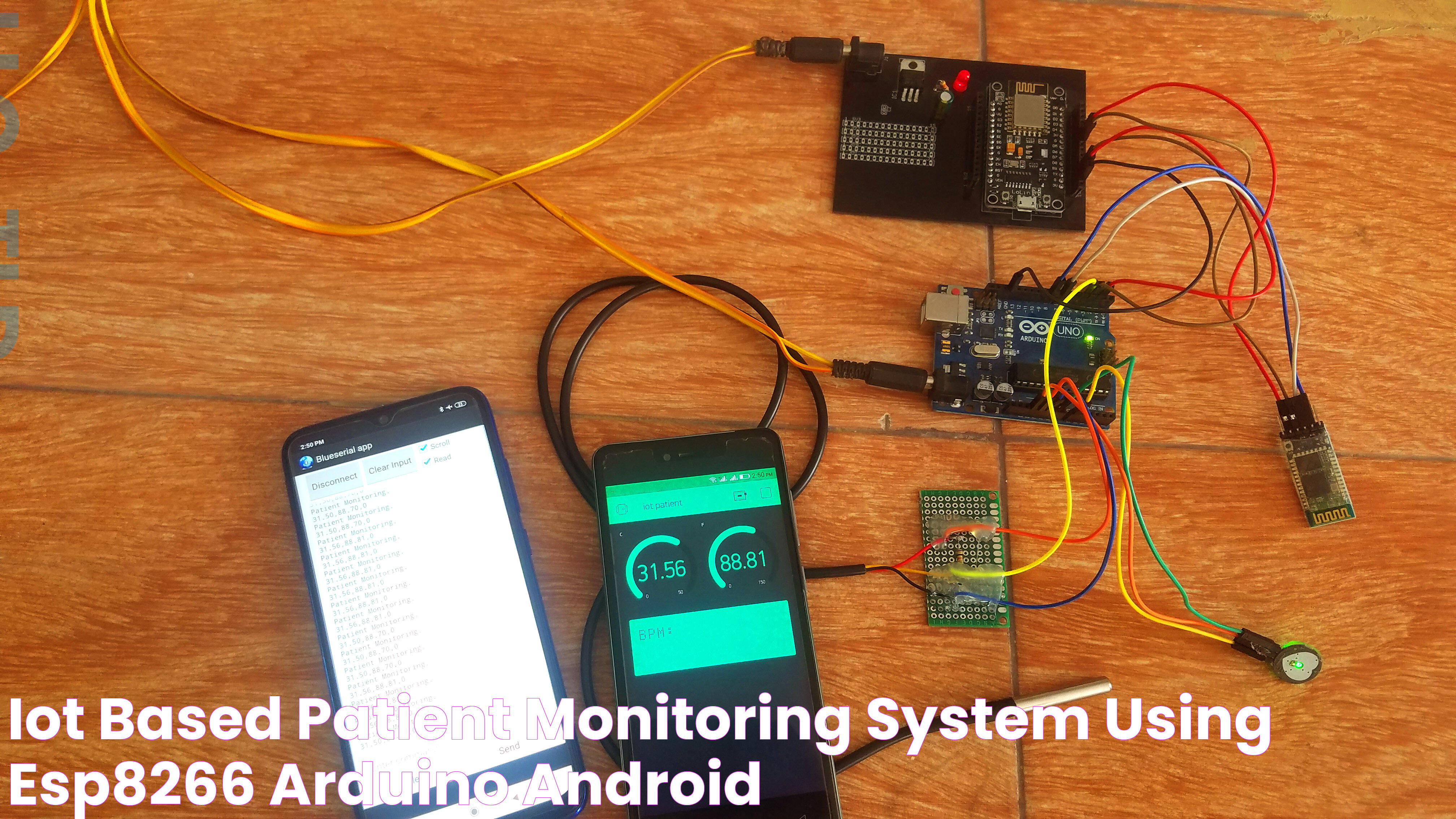 IoT based Patient monitoring System using ESP8266, Arduino & Android