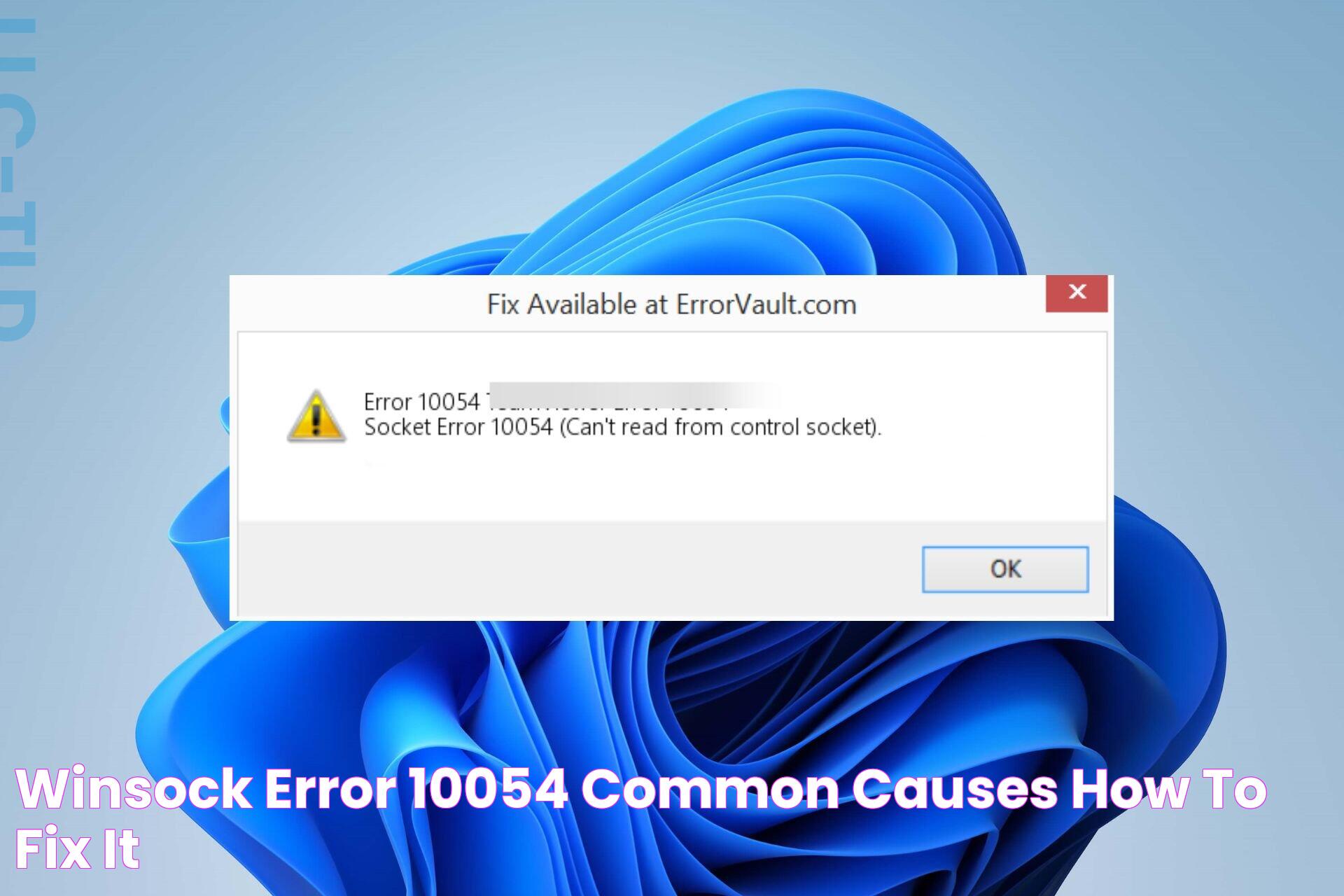 Winsock Error 10054 Common Causes & How to Fix It