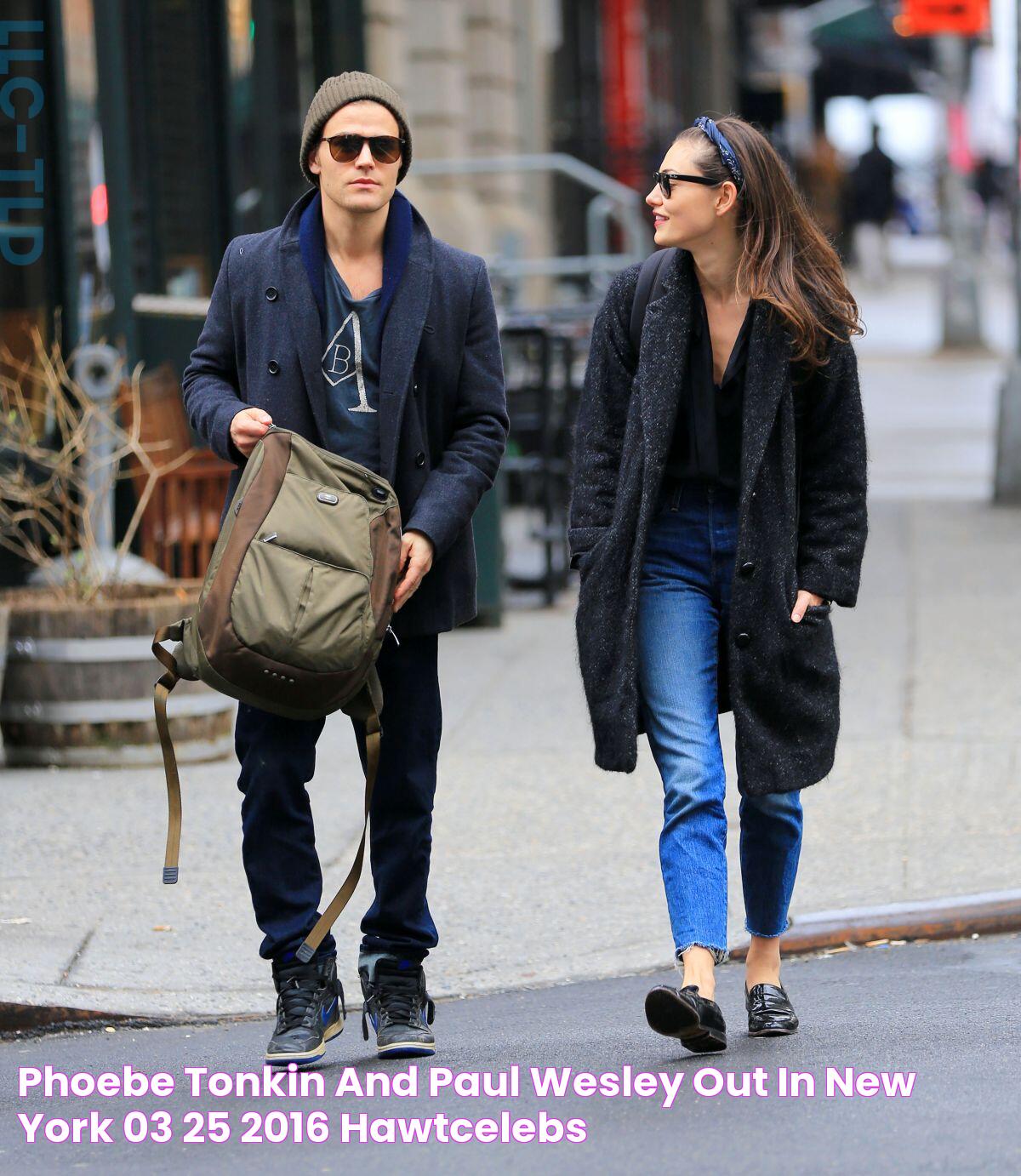 PHOEBE TONKIN and Paul Wesley Out in New York 03/25/2016 HawtCelebs