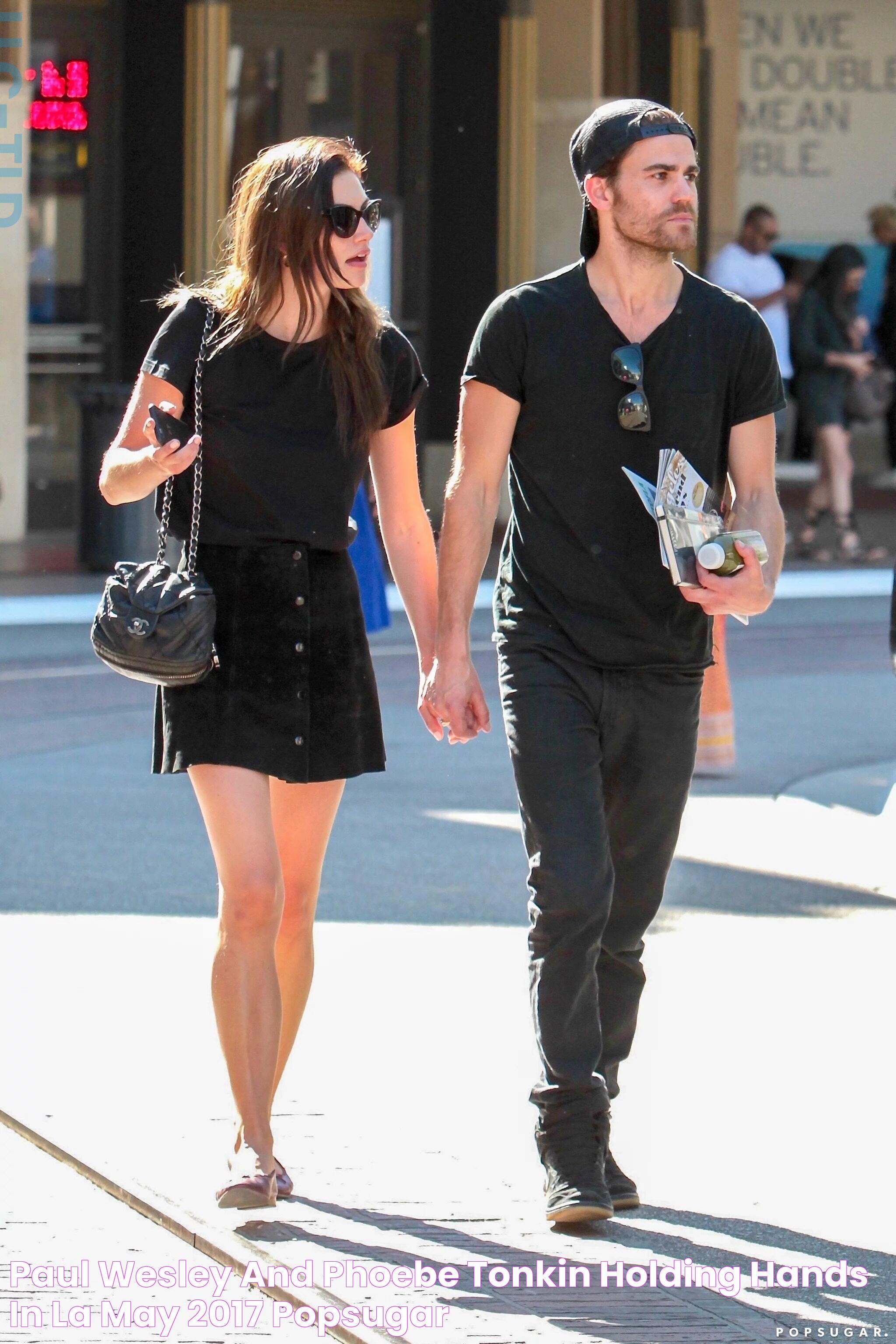 Paul Wesley and Phoebe Tonkin Holding Hands in LA May 2017 POPSUGAR