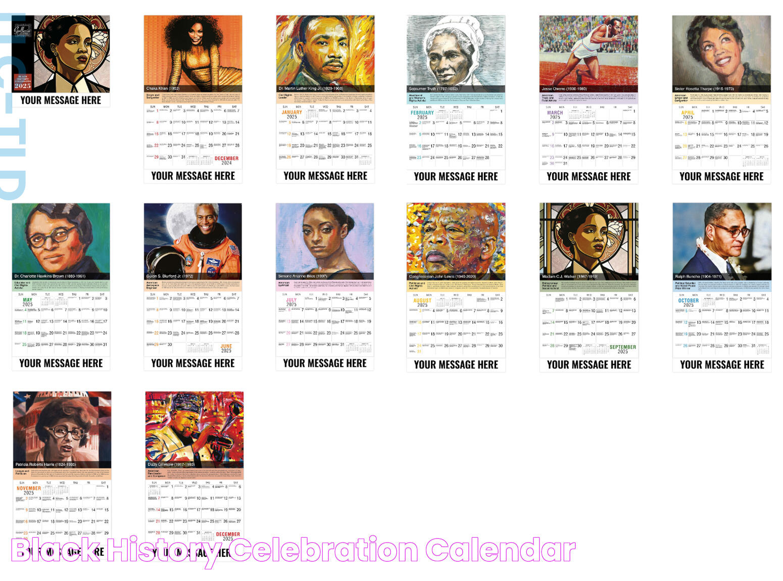 Black History Celebration Calendar