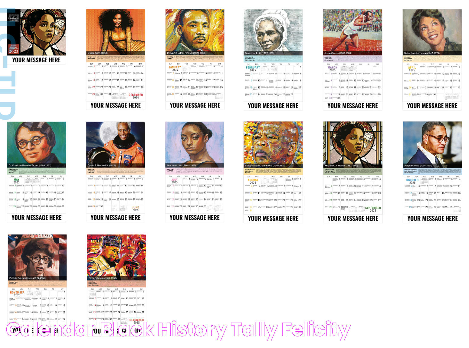 Calendar Black History Tally Felicity