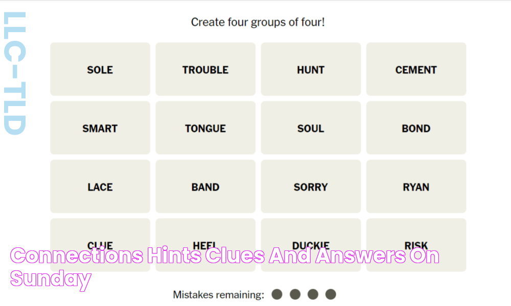 Connections hints, clues and answers on Sunday,…