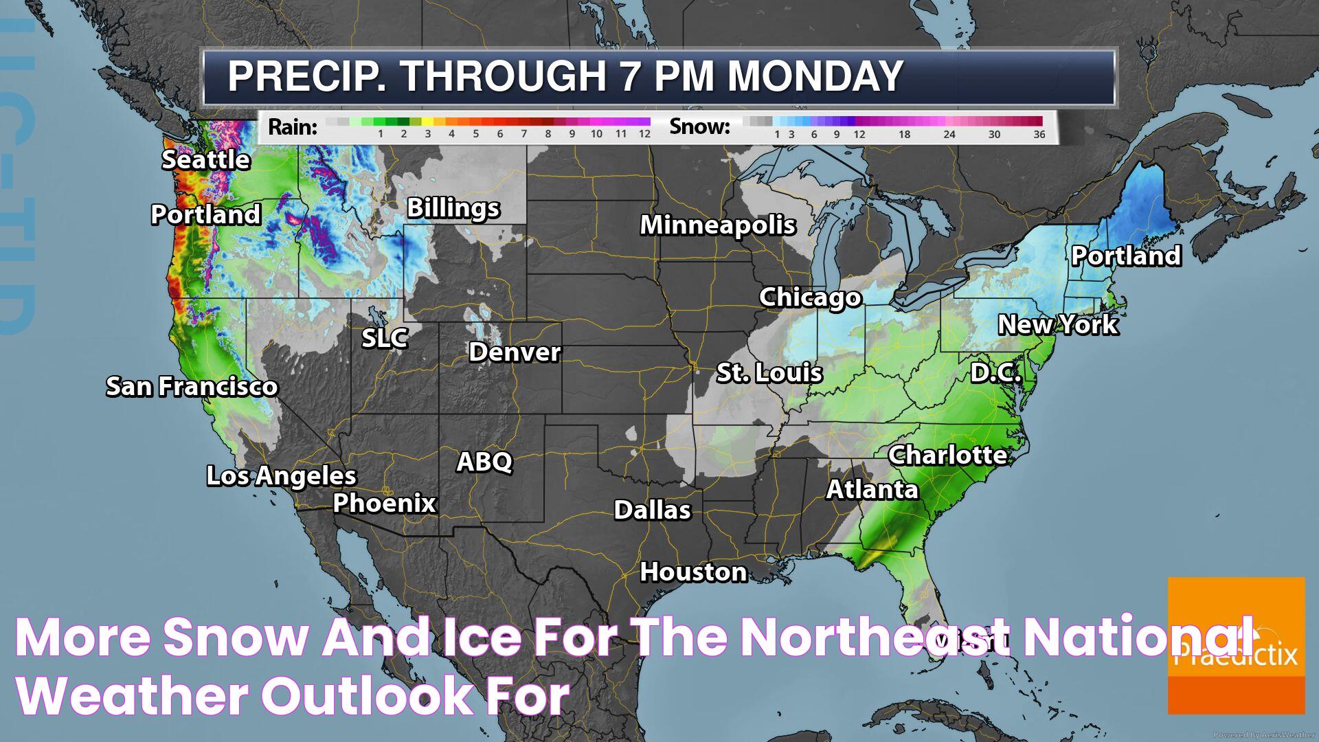 More Snow And Ice For the Northeast National Weather Outlook For