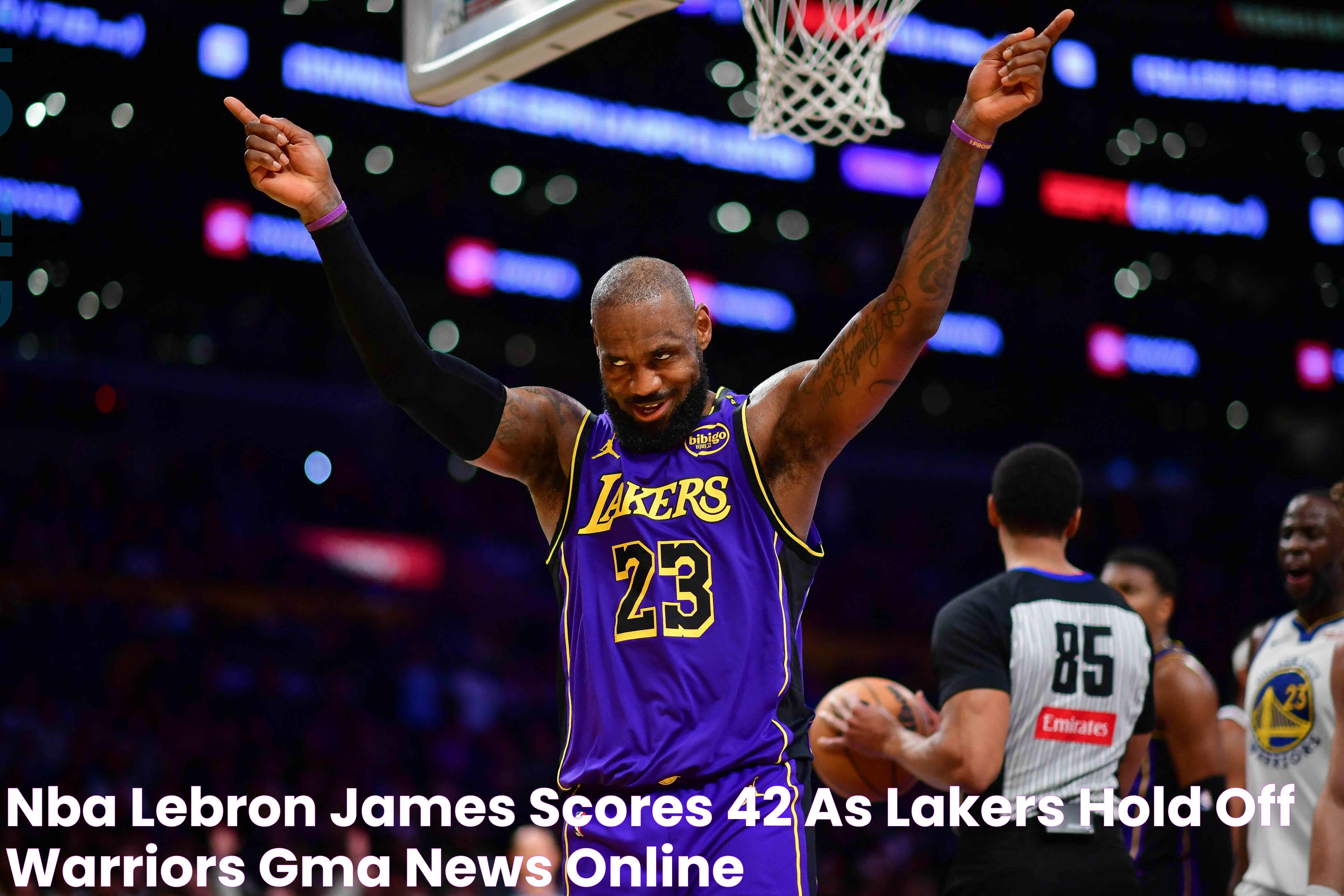 NBA LeBron James scores 42 as Lakers hold off Warriors GMA News Online