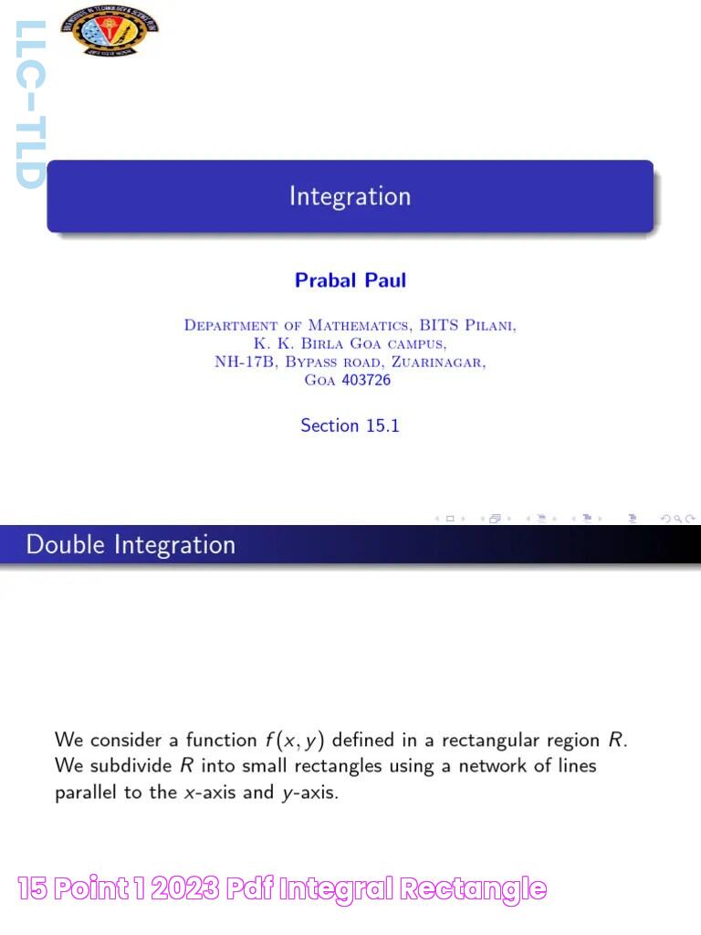 15 Point 1 2023 PDF Integral Rectangle