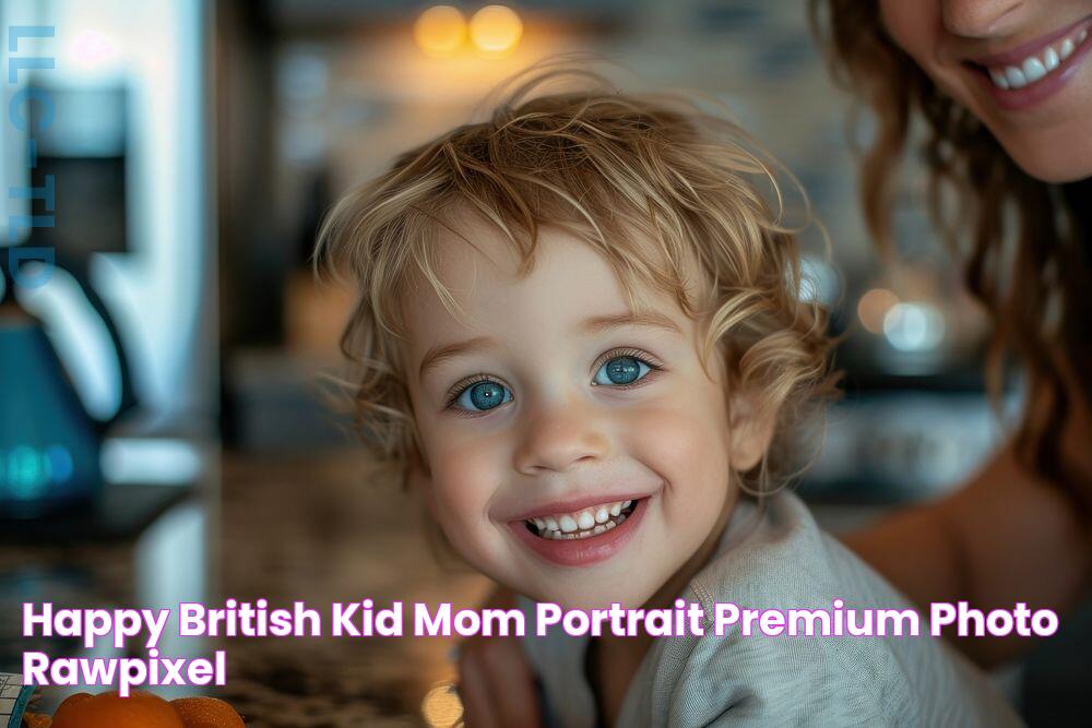 Happy british kid mom portrait Premium Photo rawpixel