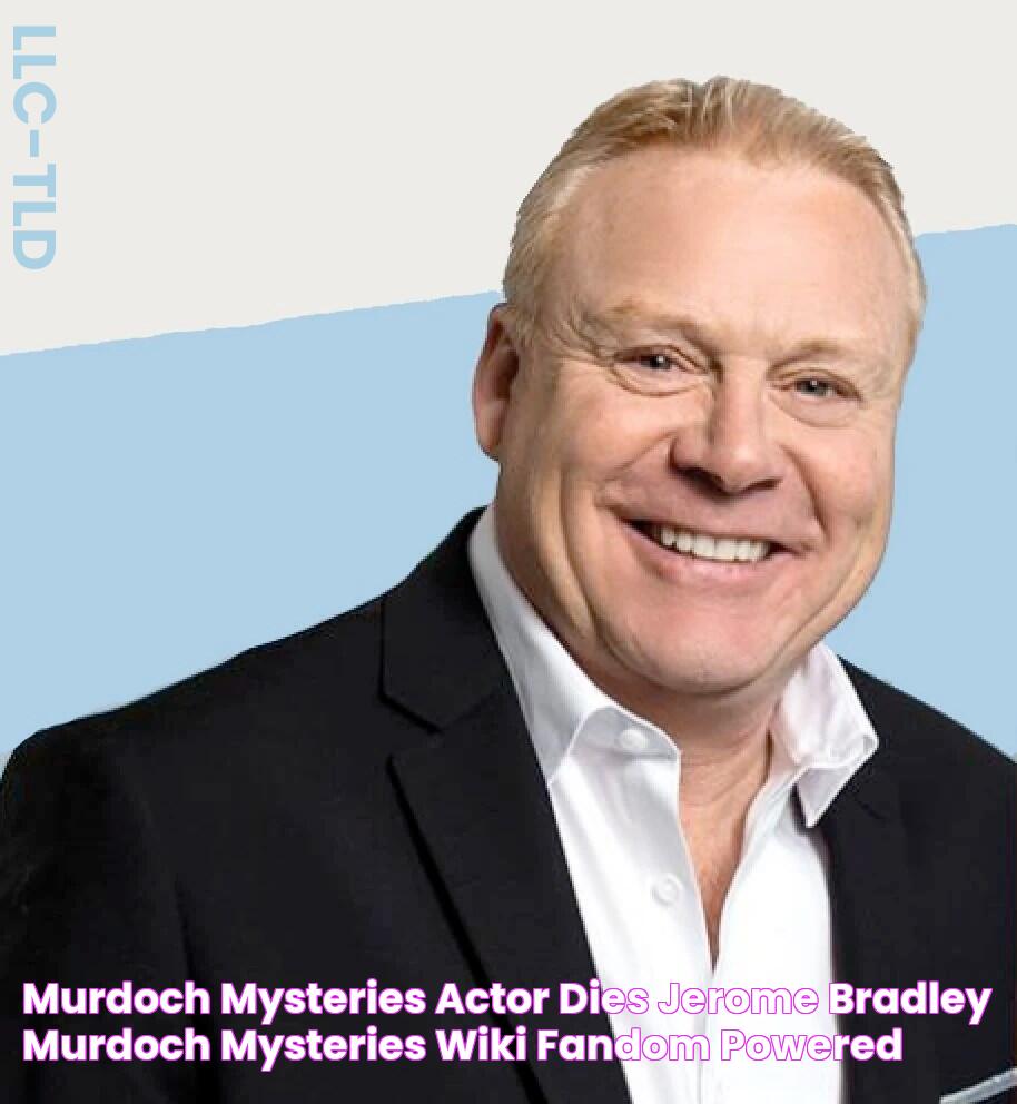 Murdoch Mysteries Actor Dies Jerome Bradley Murdoch Mysteries Wiki FANDOM powered