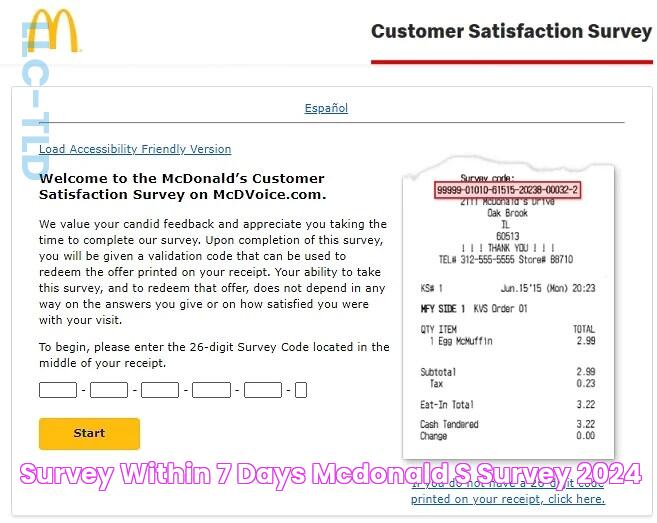 Survey Within 7 Days McDonald's Survey 2024