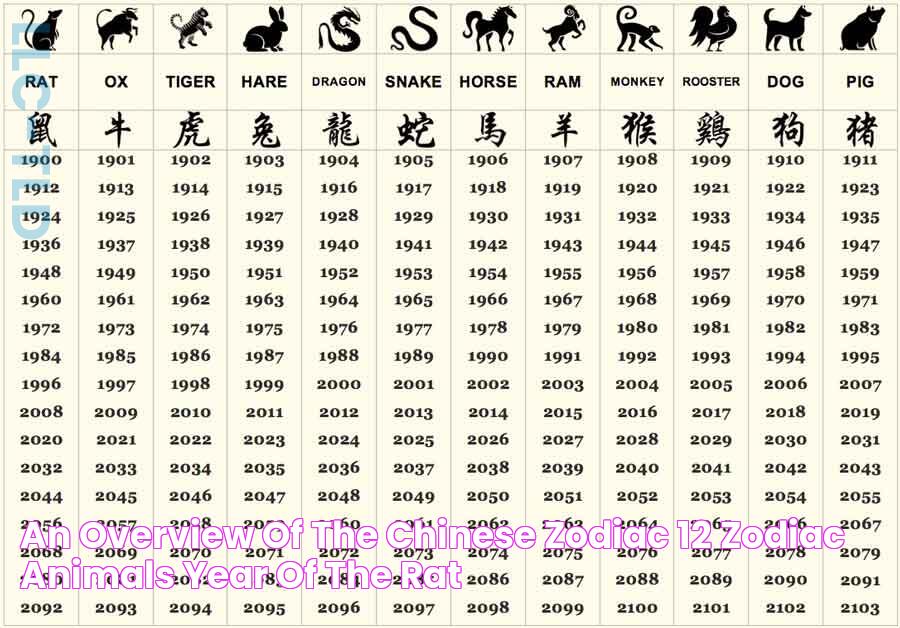 An Overview of the Chinese Zodiac 12 Zodiac Animals Year of the Rat