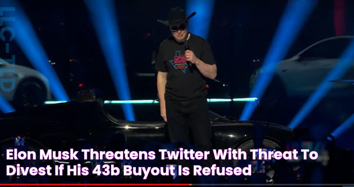 Elon Musk Threatens Twitter with Threat to Divest if His 43B Buyout is Refused