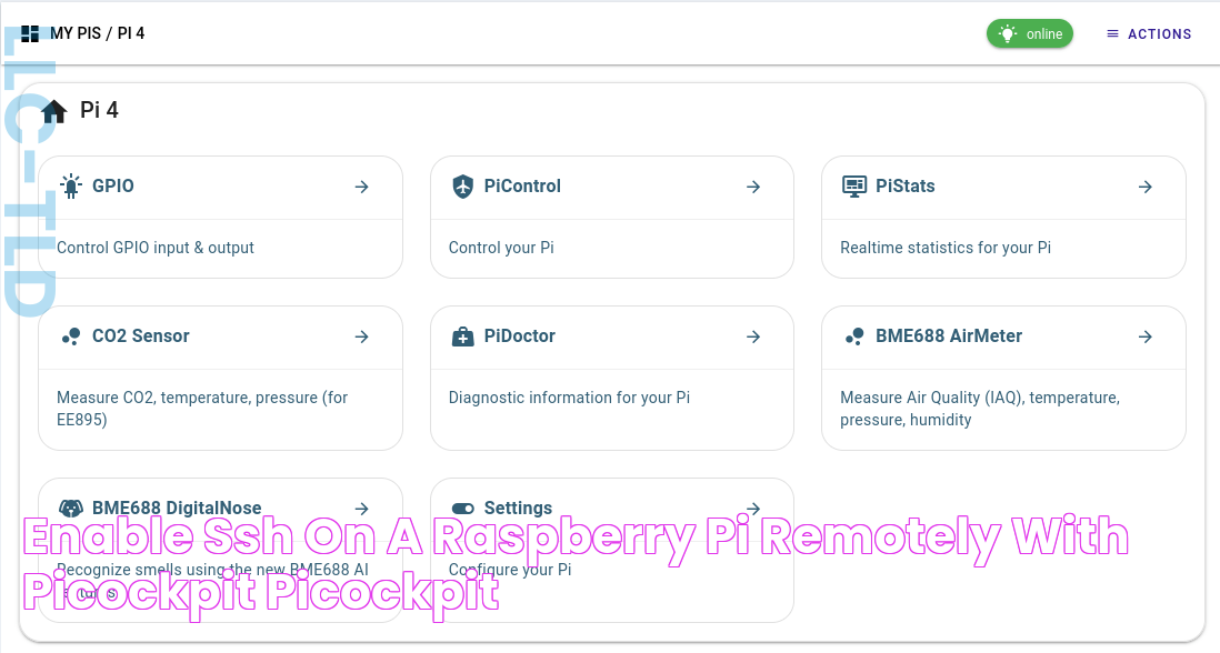 Enable SSH on a Raspberry Pi Remotely with PiCockpit PiCockpit