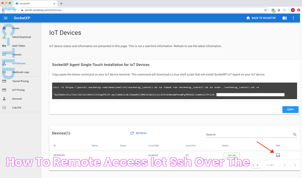 How to Remote Access IoT SSH over the