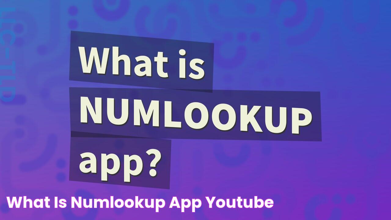 What is NumLookup app? YouTube