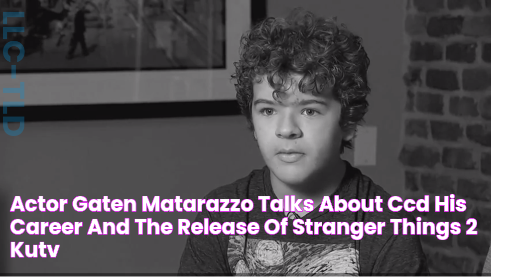 Actor Gaten Matarazzo talks about CCD, his career and the release of 'Stranger Things 2' KUTV