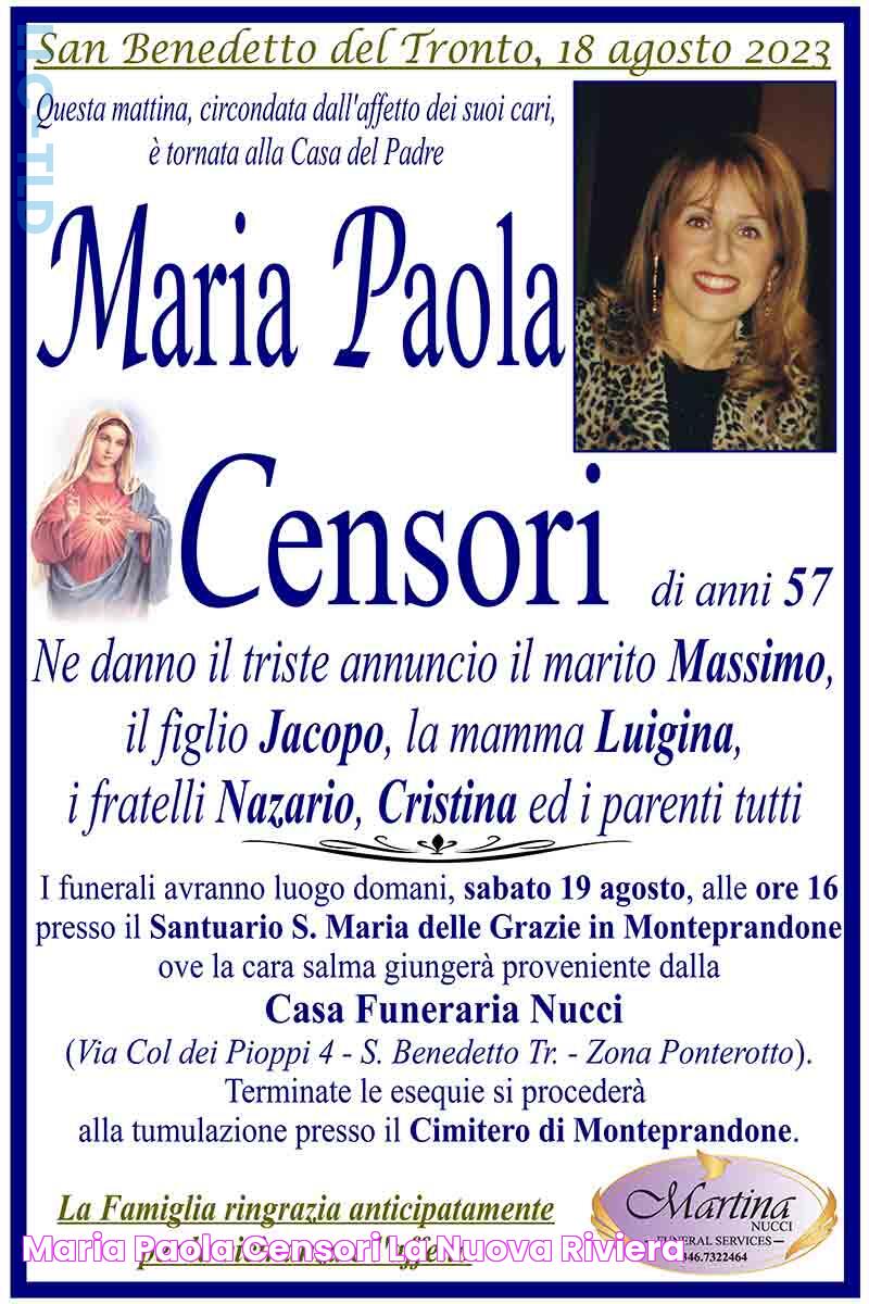 Maria Paola Censori La Nuova Riviera